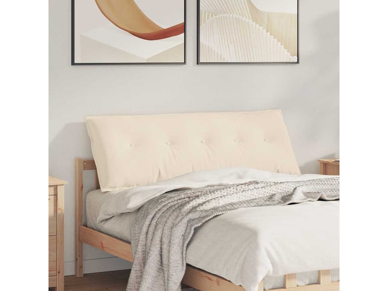 Coussin de dos, coussin de dossier beige 140 x 50 cm tissu en microfibre cf54488 - Conforama B
