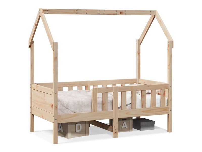 Cadre de lit d'enfants - lit jeune forme de maison sans matelas pin  - Conforama A