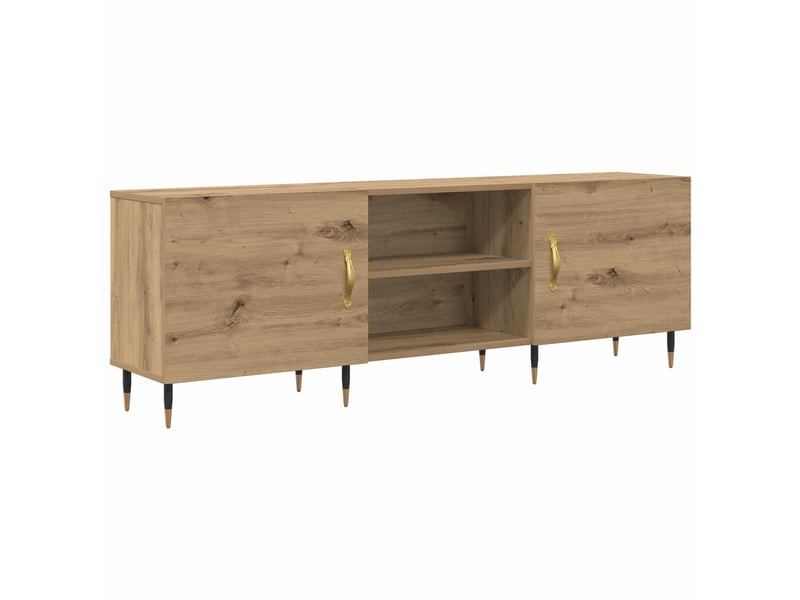  Meuble tv - banc tv - meuble de rangement 150 x 30 x 50 cm chêne artisanal bois d'ingénierie  - Conforama A