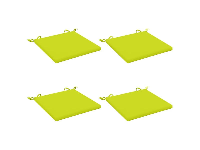 Lot de 4 coussins de siège, coussins d'assise soest 100 % polyester vert vif. Cf60628 - Conforama A