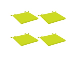 Lot de 4 coussins de siège, coussins d'assise soest 100 % polyester vert vif. Cf60628