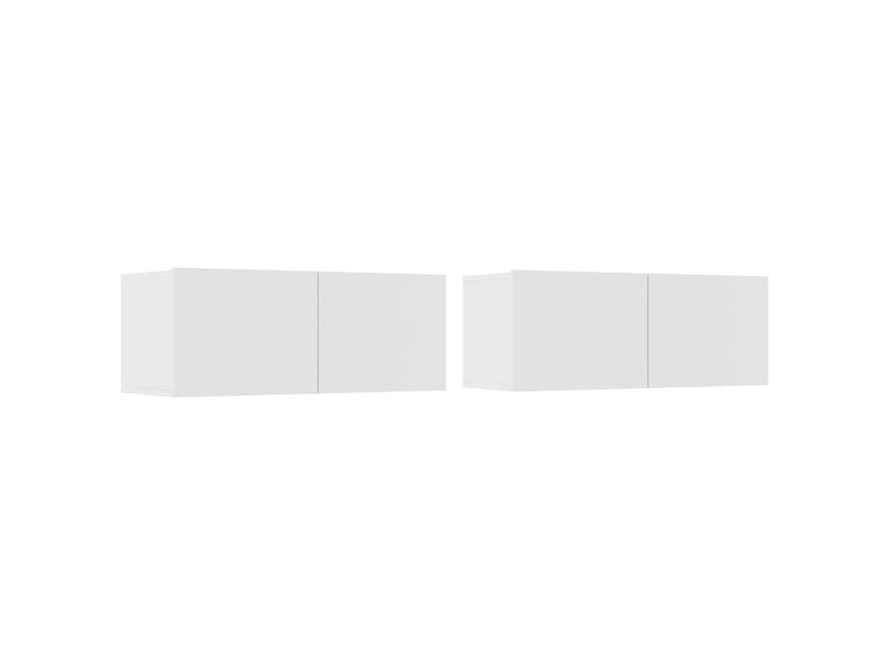  Ensemble de meubles tv 4 pcs blanc bois d'ingénierie shl24724  - Conforama D