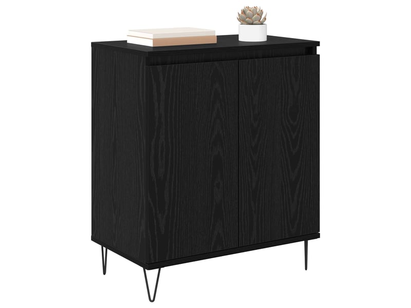 Buffet - bahut - meuble de rangement chêne noir 60 x 35 x 70 cm bois d'ingénierie - Conforama C