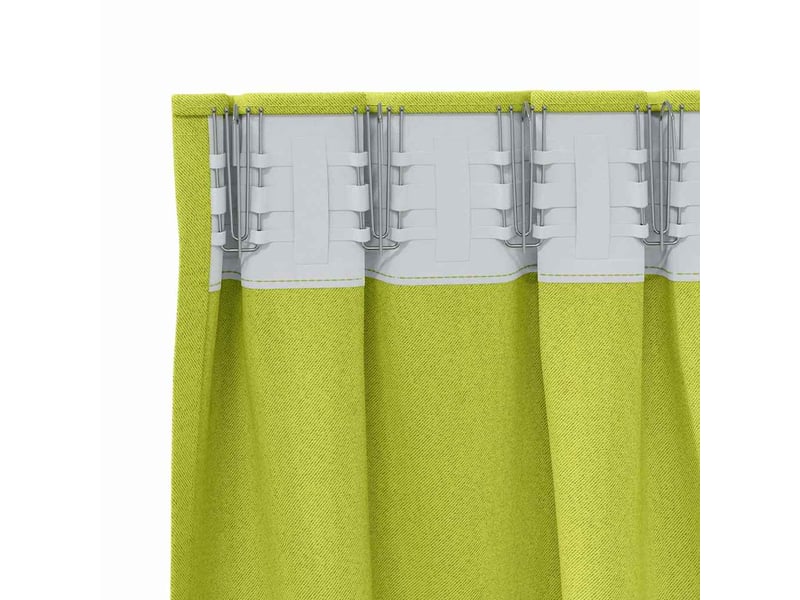  Lot de 2 rideaux occultants, rideaux black-out avec anneaux vert 260 x 140 cm cf44819  - Conforama E