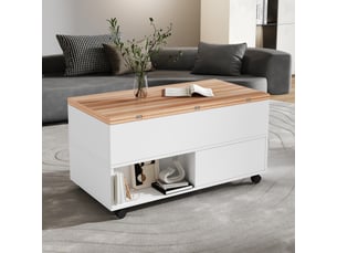 Table basse rectangulaire coloris bicolore LPOSPI - 50 cmx100 cm