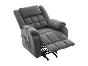 Fauteuil tv relax électrique 103 x 87 x 96 cm - avec fonction aufstehfunktion – massant, chauffant, avec porte-gobelet – tissu fonctionnel - gris