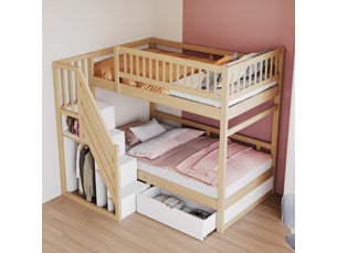 Lit superposé 90x200 cm <strong></strong> <strong>Qualité haut de gamme</strong> coloris bicolore