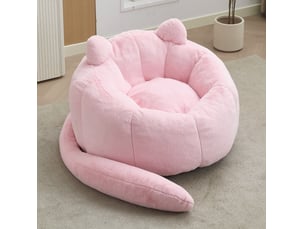 Fauteuil 112x112x77 cm design chat rose