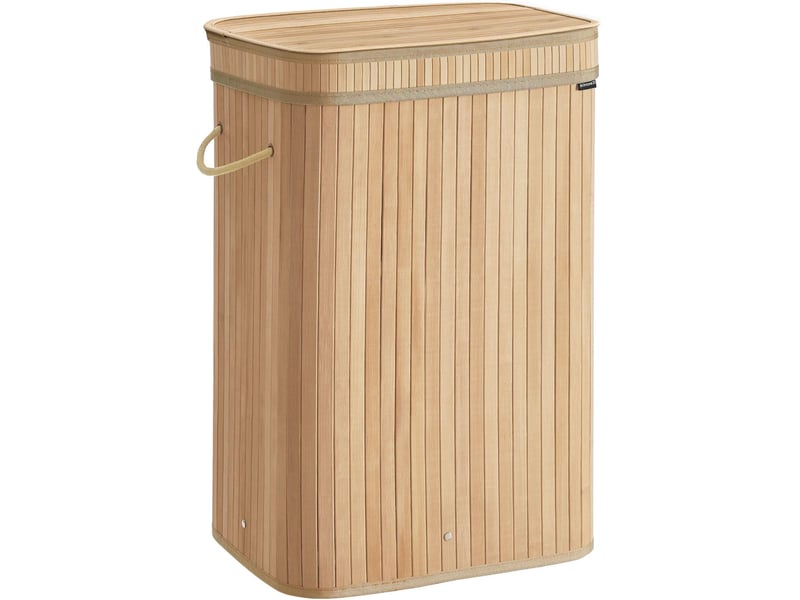  Panier à linge design épuré 31,5 x 42,5 x 61 cm en bambou naturel 12_0013164  - Conforama A