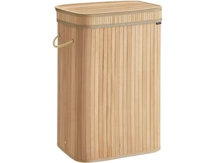 Panier à linge design épuré 31,5 x 42,5 x 61 cm en bambou naturel 12_0013164