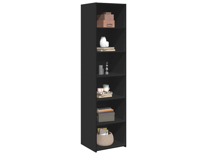  Buffet haut - bahut - meuble de rangement noir 45x41x185 cm bois d'ingénierie  - Conforama C