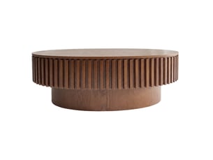 Table basse ovale coloris marron MAISENTIEL  - 60 cmx98 cm