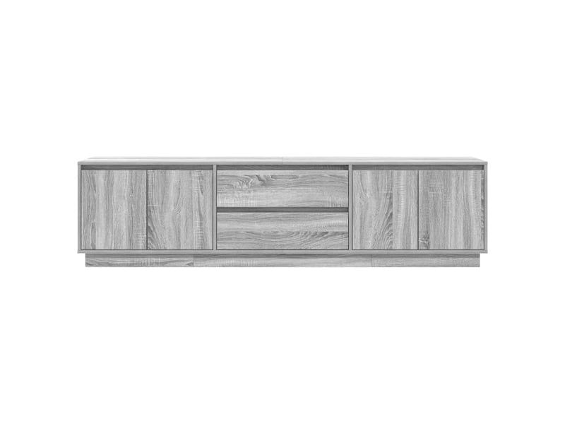  Meuble tv avec lumières led design moderne rangement salon 193,5 x 41 x 50 cm en bois d'ingénierie gris 02_0055843  - Conforama D