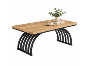 Table basse rectangulaire coloris bicolore <strong>CHICFURN</strong> <strong></strong> - 60 cmx120 cm