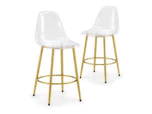 tabouret de bar <strong>HAVRYA</strong> - bicolore hauteur d'assise 66 cm vendu Par paire