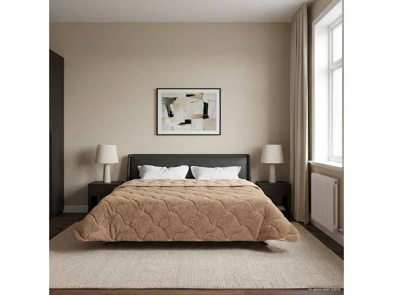  Duvet d'hiver - couette 200 x 220 cm hiver - couette taupe respirant  - Conforama B
