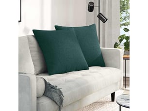 Lot de 2 coussins de canapé, coussins décoratifs tissu vert foncé 80 x 80 cm cf58992
