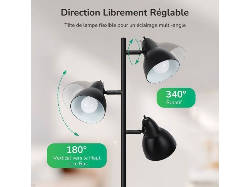  Lampe sur pied industrielle 3 lampes noire metal 163 cm e27 avec ampoules led 370618_AAAYD54162_6_DROPFR - Conforama C