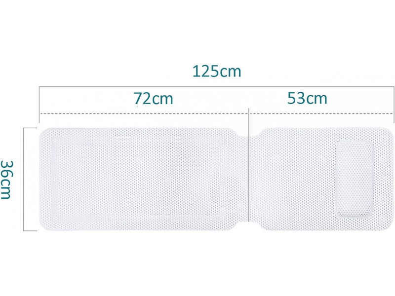  Tapis de bain complet avec oreiller 3d air mesh, support ergonomique, ventouses antidérapantes pour baignoire et spa  - Conforama E