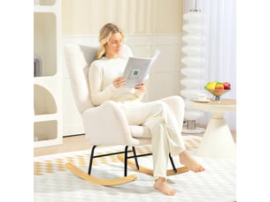 Fauteuil fixe  <strong>ROLIPO</strong> Tissu blanc