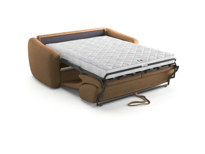 Canapé droit convertible 3 places en tissu chenille moka - ouverture express - suzie Suzie - Conforama E
