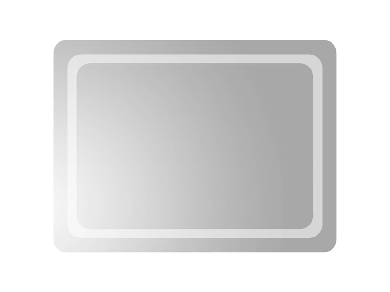  Miroir de salle de bain, miroir de toilette led transparent 80 x 60 cm verre trempé cf62619  - Conforama A