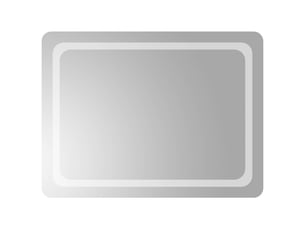 Miroir de salle de bain, miroir de toilette led transparent 80 x 60 cm verre trempé cf62619