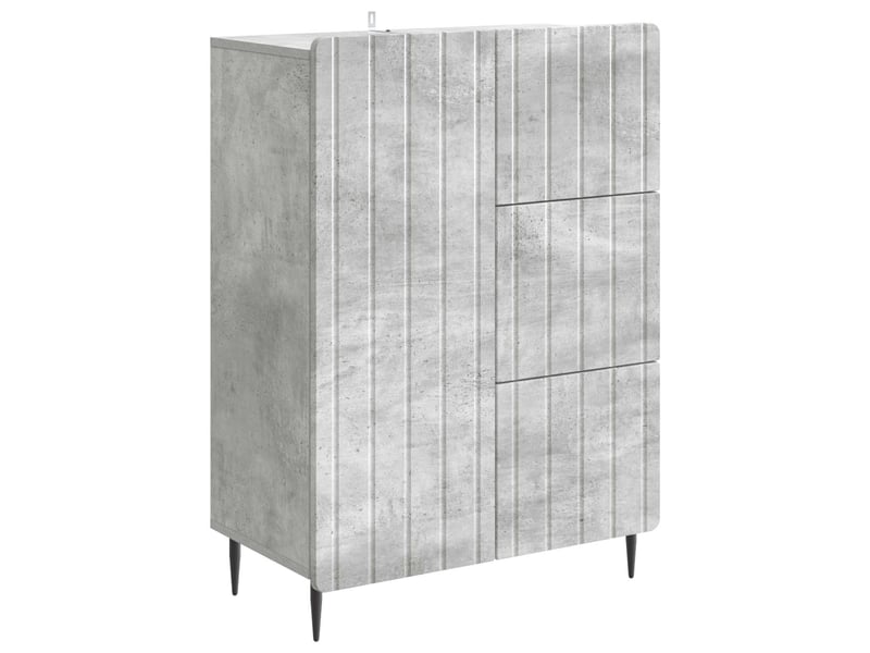  Buffet - bahut - meuble de rangement gris béton 66 x 34,5 x 91,5 cm bois d'ingénierie  - Conforama A