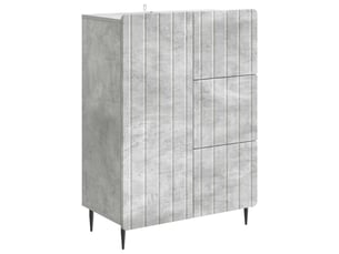 Buffet - bahut - meuble de rangement gris béton 66 x 34,5 x 91,5 cm bois d'ingénierie