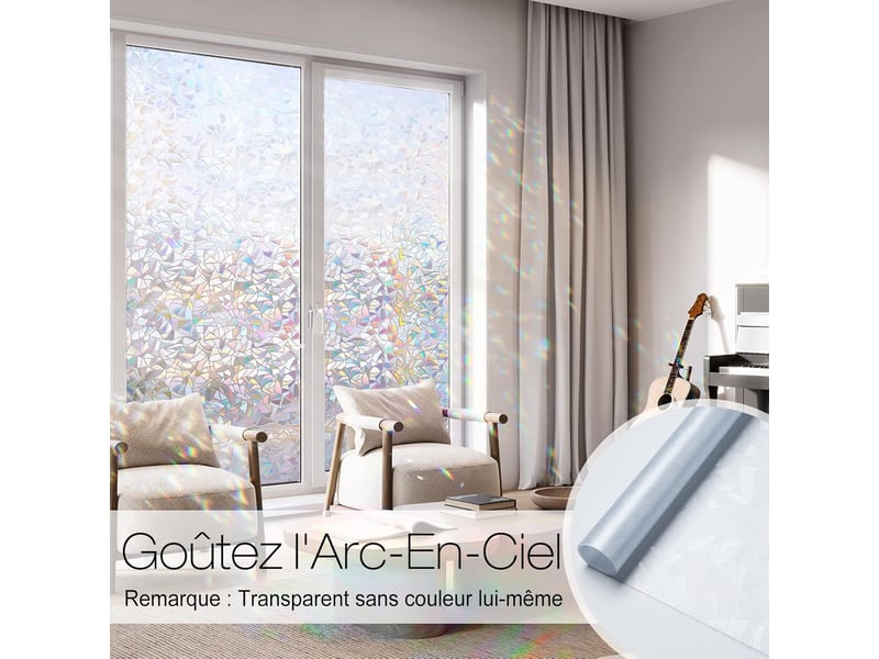  Film pour vitre à motif arc-en-ciel – 50x200 cm  - Conforama E