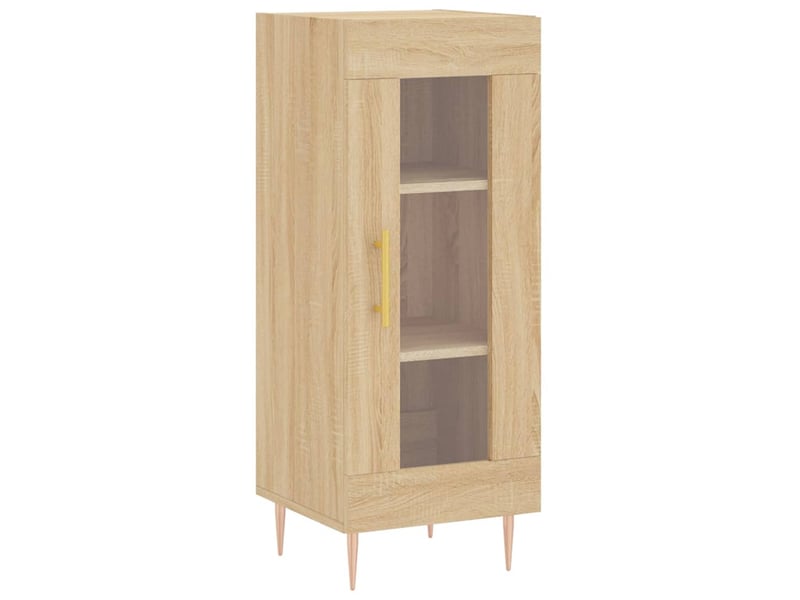  Buffet haut - bahut - meuble de rangement chêne sonoma 34,5x34x180 cm bois d'ingénierie  - Conforama E