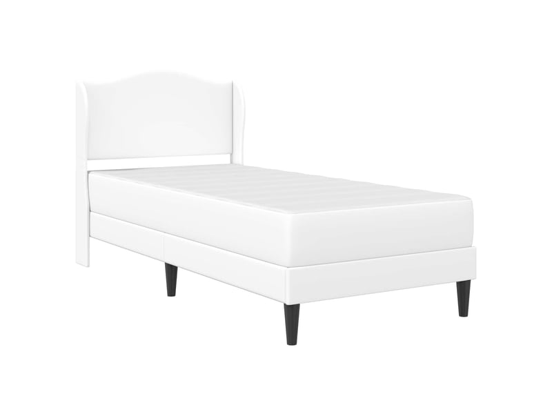  Lit simple- lit adulte -  cadre de lit avec tête de lit blanc 90 x 200 cm simili cuir  - Conforama B