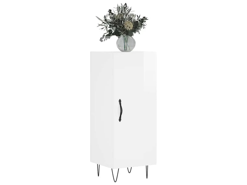  Buffet - bahut - meuble de rangement blanc brillant 34,5x34x90 cm bois d'ingénierie  - Conforama C