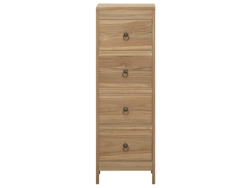  Commode chambre adulte, armoire à tiroirs 30x30x90 cm bois massif de teck  - Conforama A