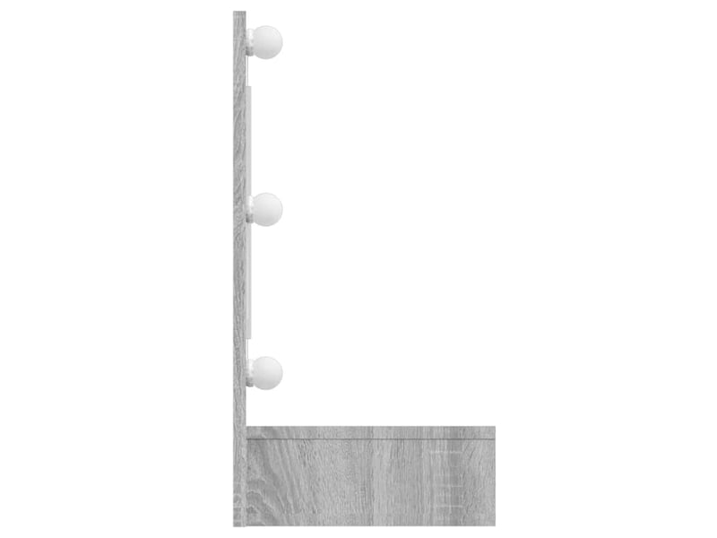 Armoire à miroir avec led sonoma gris 90x31.5x62 cm - Conforama E