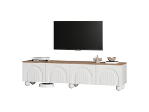 Meuble tv coloris blanc 180 cm <strong></strong>  <strong></strong>