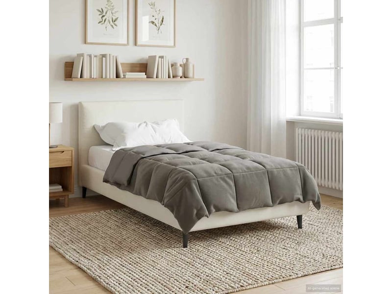  Duvet - couette complet toute l'année 155 x 220 cm 4 saisons gris clair  - Conforama D