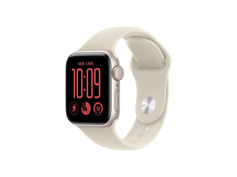  Smartwatch gps 40 mm  starlight avec bracelet sand sport sm MJKR4ZRA - Conforama A
