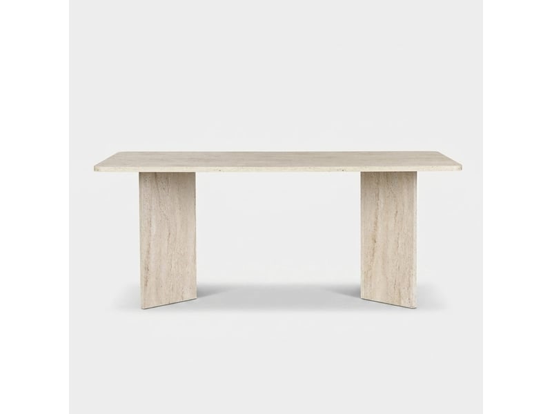 Table à manger moderne linza 180x90 cm en mélamine - beige - Conforama C