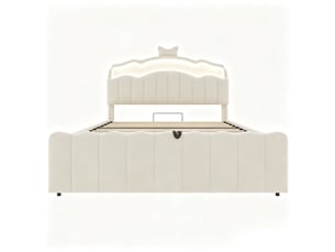 Lit coffre 140x200 cm MAISONORA coloris beige