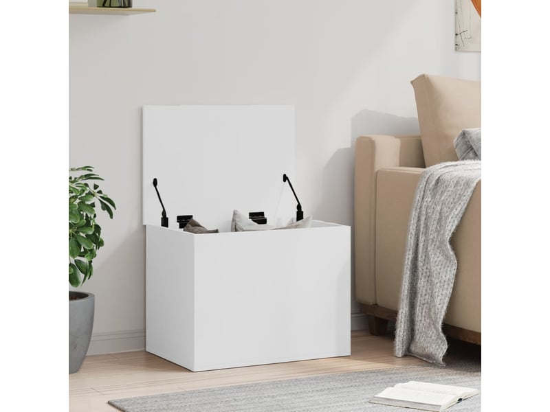  Boîte de rangement, coffre de rangement blanc 60x42x46 cm bois d'ingénierie  - Conforama C