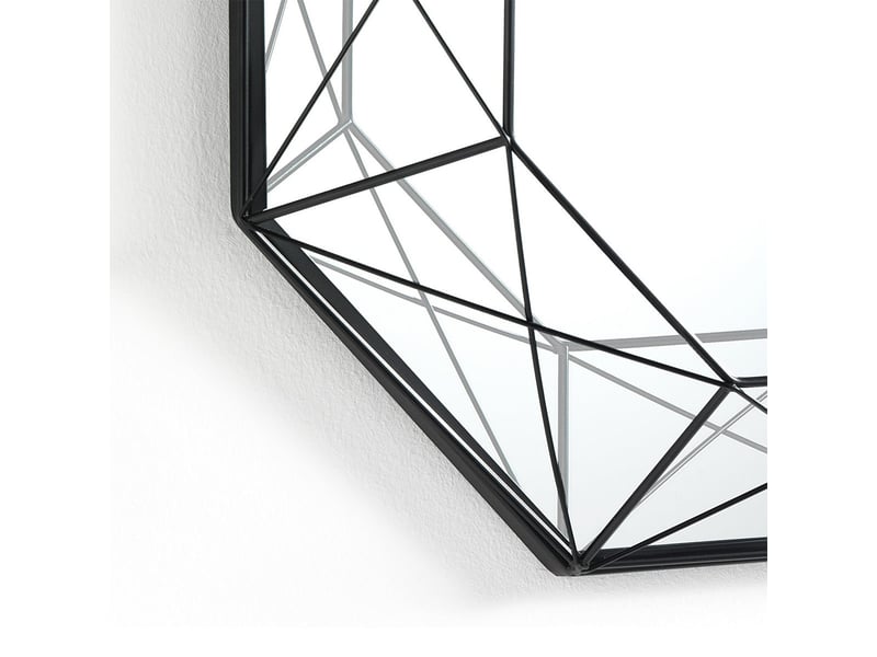 Miroir mural rectangulaire en métal noir mat shine 120  - Conforama E