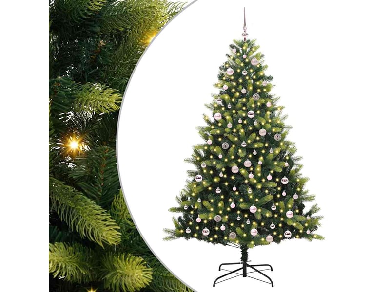  Sapin de noël, arbre de noël artificiel en silicone flexible 300 leds vert shl3217  - Conforama A
