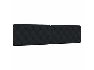 Coussin de tête de lit noir 200 cm tissu cf55961
