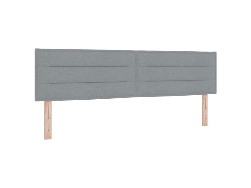  Tête de lit | panneau de tête de lit led avec bandes led gris clair 180 cm tissu  - Conforama A