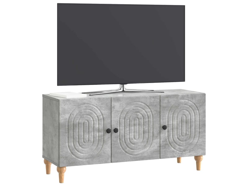  Meuble tv - banc tv - meuble de rangement 99 x 34,5 x 50 cm gris béton bois d'ingénierie  - Conforama C