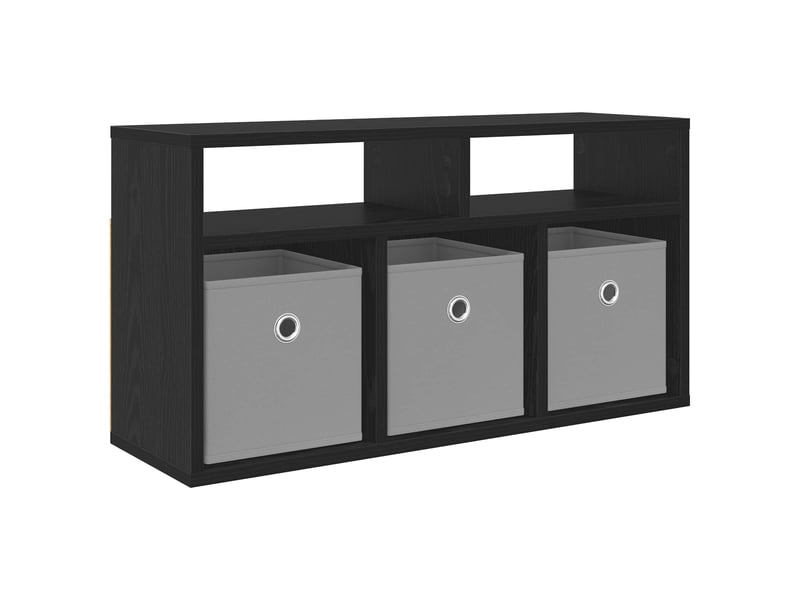  Meuble tv - basboard avec tiroir chêne noir 72 x 22,5 x 38 cm  - Conforama A