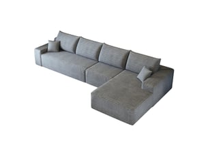 Canapé droit fixe <strong></strong> <strong></strong> 4 places Tissu gris