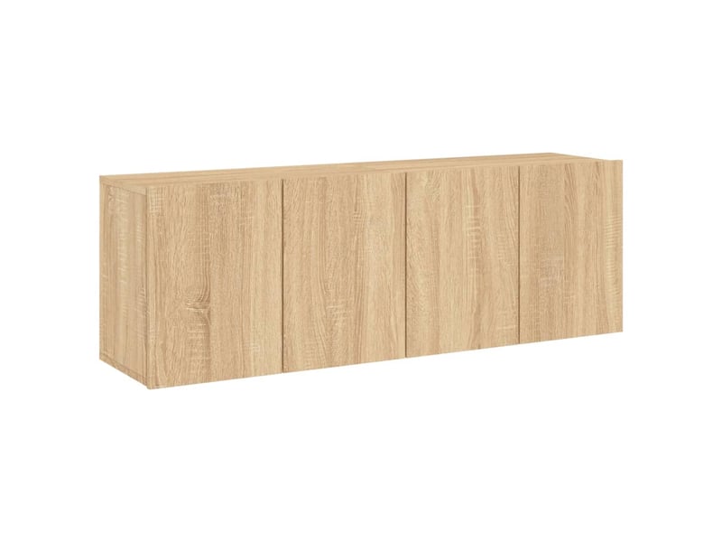  Lot de 2 meuble tv mural, meuble tv suspendu chêne sonoma 60x30x41 cm  - Conforama A