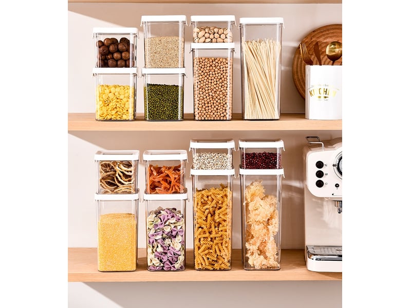  Boite de rangement cuisine avec couvercle lot de 6 1300ml 10.7x10x18.6cm  - Conforama D
